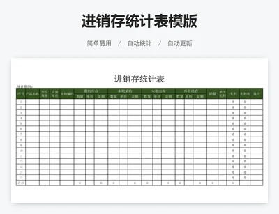 进销存统计表模版