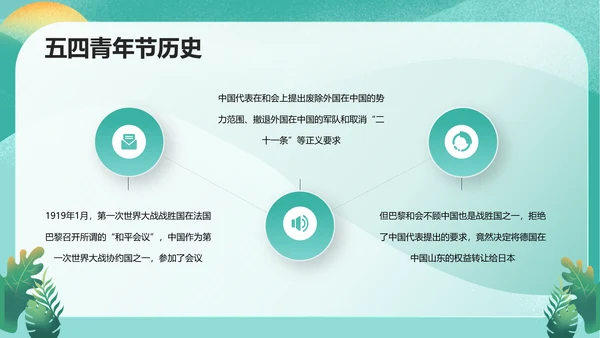 五四精神传承争做五四青年PPT模板