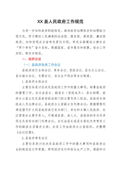 XX县人民政府工作规范.docx