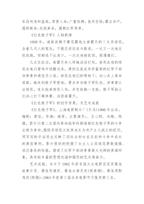 红色娘子军讲了什么故事_红色娘子军剧情简介.docx