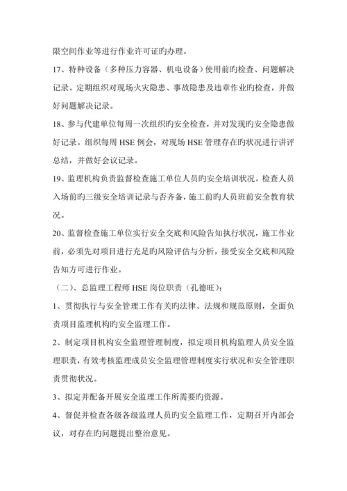 监理HSE岗位基本职责.docx