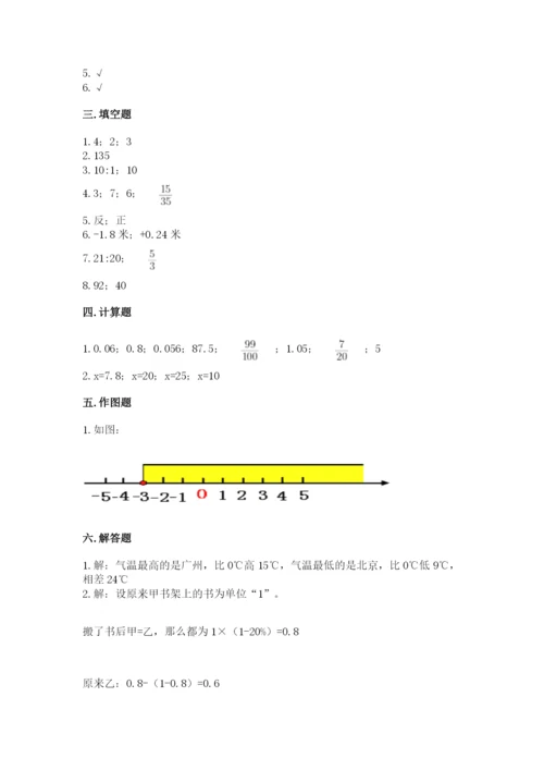 人教版六年级下册数学期末测试卷带答案（培优）.docx