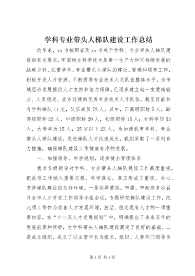 学科专业带头人梯队建设工作总结.docx