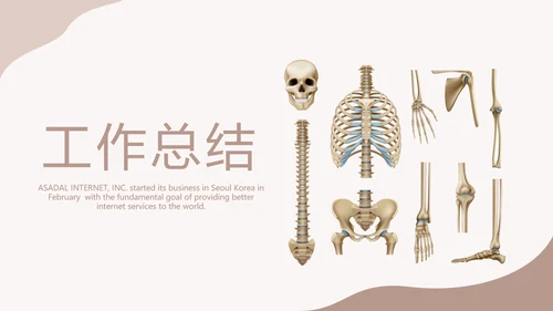 医学人体骨胳动态PPT模板
