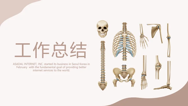医学人体骨胳动态PPT模板