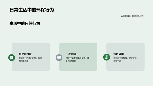 校园环保行动实践PPT模板