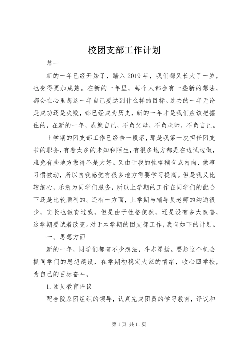 校团支部工作计划.docx