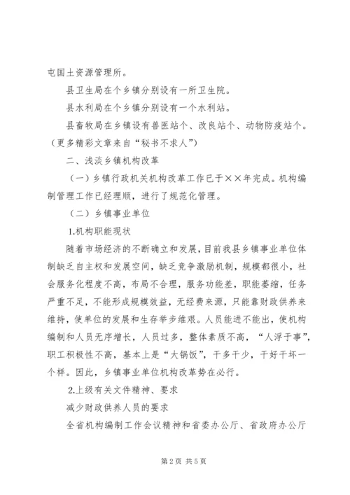 乡镇机构改革相关问题的调查与建议.docx