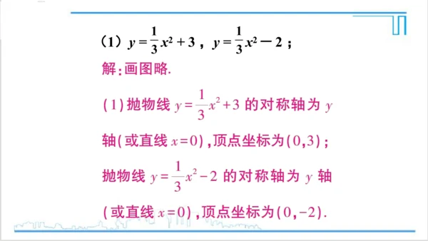 【高效备课】人教版九(上) 22.1 二次函数的图象和性质 习题22.1 课件
