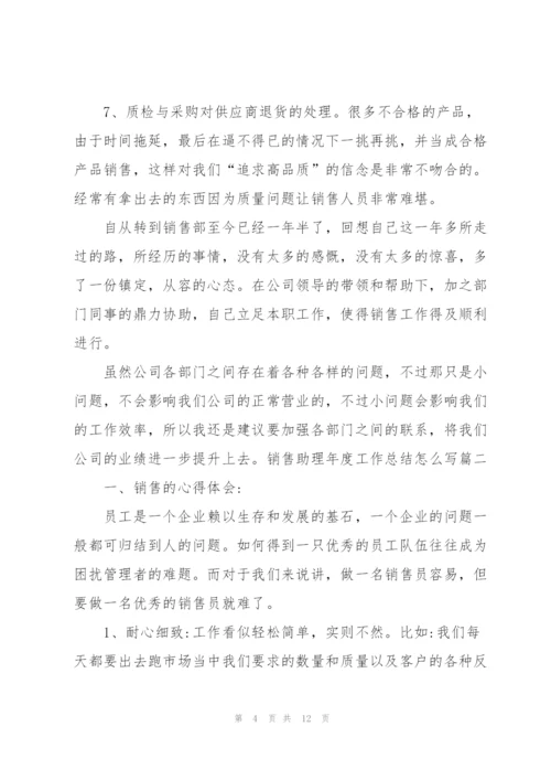 销售助理年度工作总结怎么写.docx