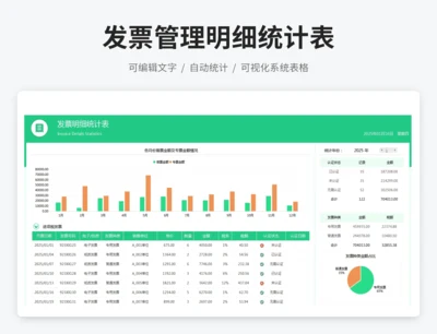 发票管理明细统计表