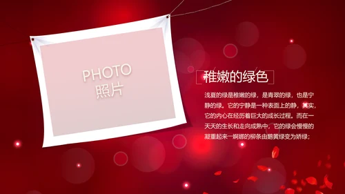 红色唯美梦幻生日快乐纪念册电子相册动态PPT模板