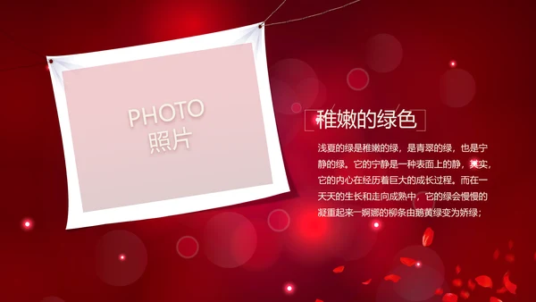 红色唯美梦幻生日快乐纪念册电子相册动态PPT模板