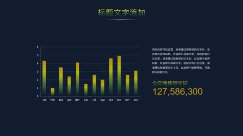黄绿色时尚渐变商务计划通用PPT模板