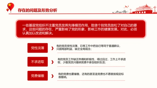 基层党支部党建年终述职党政PPT模板