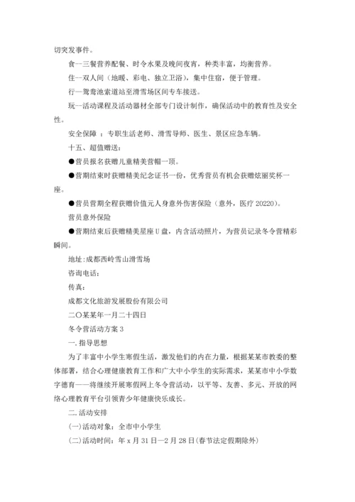 冬令营活动方案14篇.docx