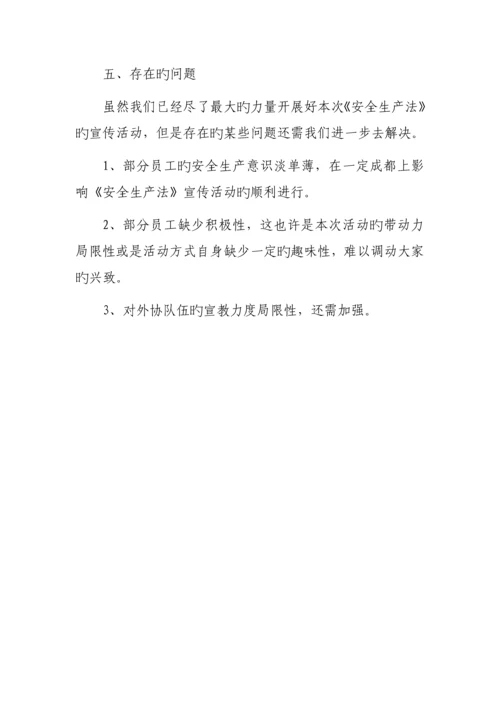 施工项目安全生产法宣传周活动总结.docx