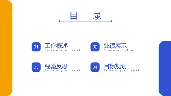 总结目录25页合集PPT模板