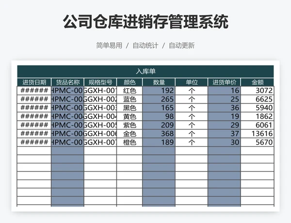 公司仓库进销存管理系统