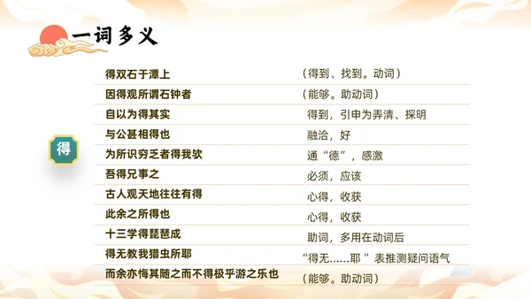 橙色中国风国潮石钟山记语文课件说课PPT