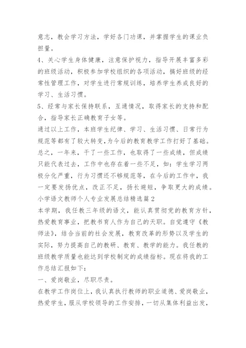 小学语文教师个人专业发展总结.docx