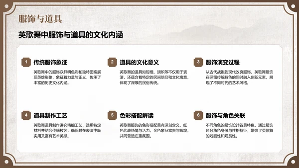 棕色中国风舞动非遗：英歌舞中的文化传承PPT模板