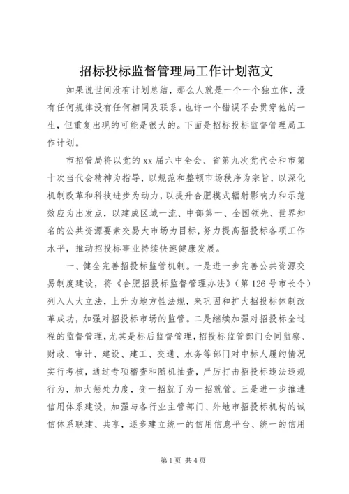 招标投标监督管理局工作计划范文.docx