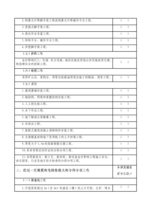 危险性较大的分部分项工程清单汇总.docx