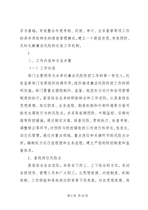 质量部廉洁风险防控实施方案.docx