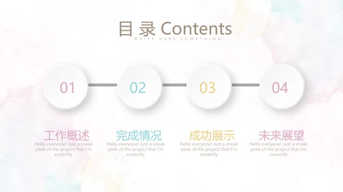 炫彩时尚微立体述职报告工作总结商务通用PPT动态模板