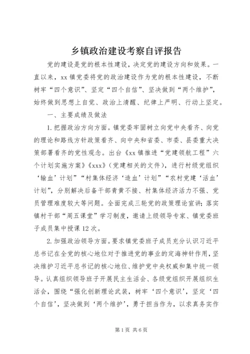 乡镇政治建设考察自评报告.docx