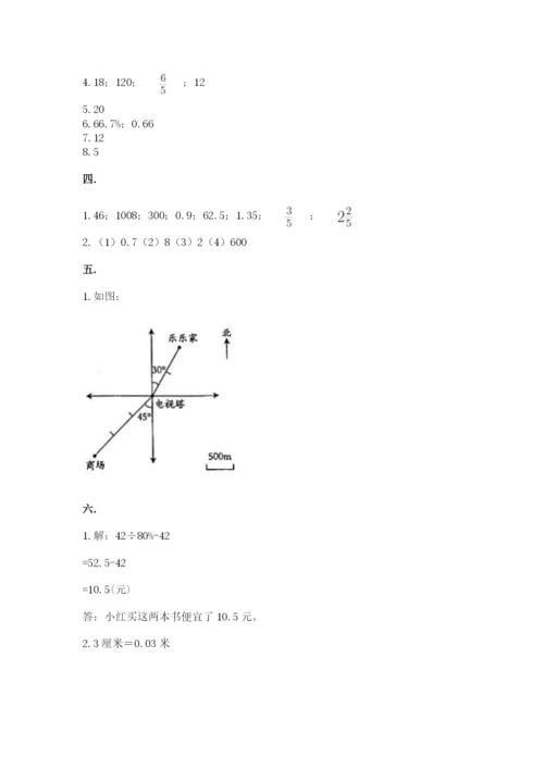 青岛版六年级数学下学期期末测试题附参考答案（名师推荐）.docx