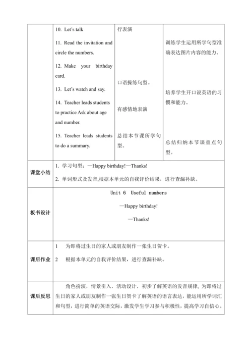 【核心素养】人教版英语三年级上册-U6 PC Project（教案）