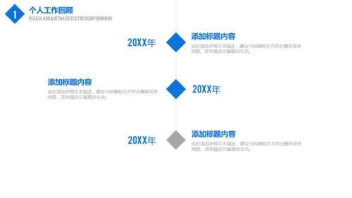 蓝色商务述职报告通用PPT模板
