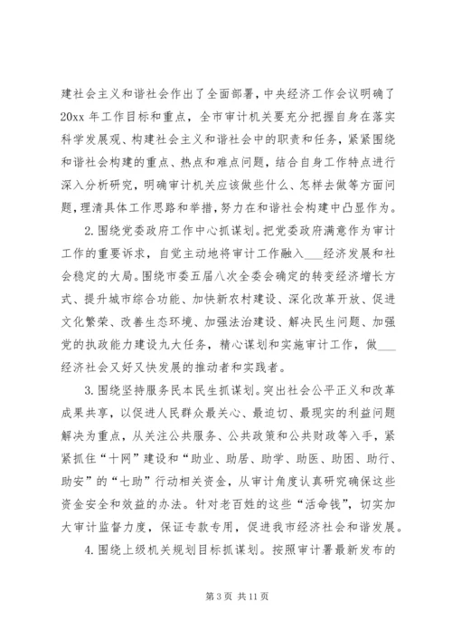 市审计局审计工作计划.docx