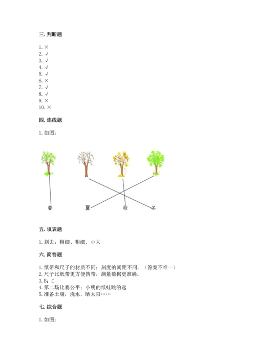 教科版一年级上册科学期末测试卷含答案（综合卷）.docx