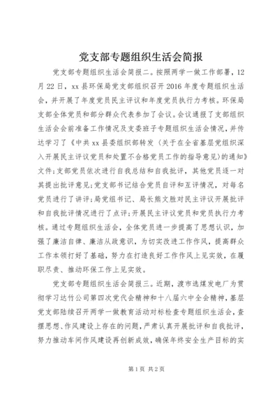 党支部专题组织生活会简报.docx