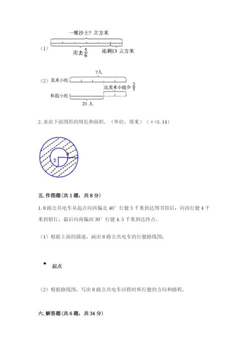 人教版六年级上册数学期末测试卷精品加答案.docx