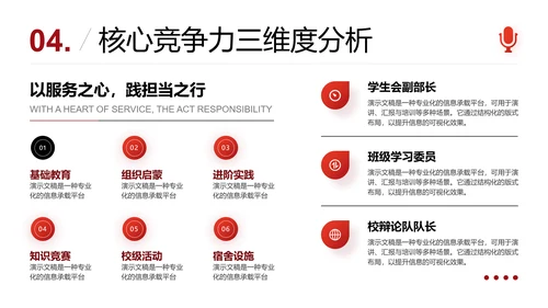 红色简约风学生会竞选自我介绍PPT模板