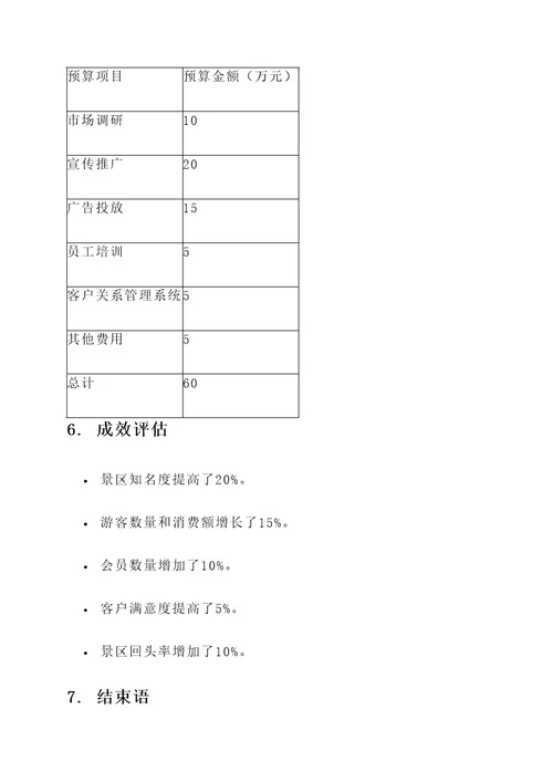 景区类营销方案