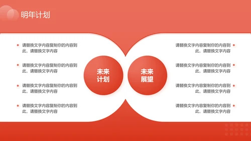 红色企业风项目总结PPT模板