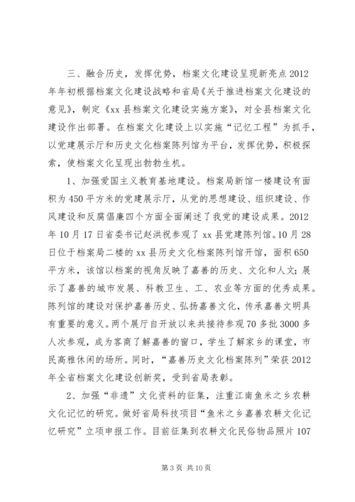 县档案局工作报告材料 (2).docx