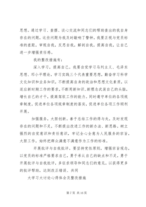 大学习大讨论心得体会及整改措施.docx