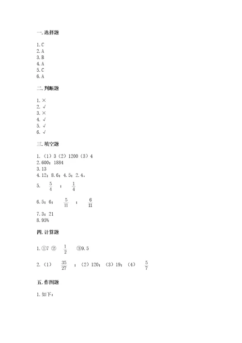 小学数学六年级上册期末测试卷含答案实用