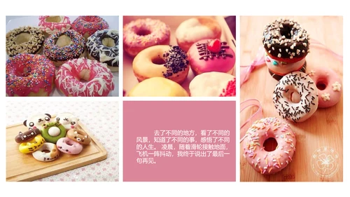 美食甜甜圈下午茶甜品店美食PPT模板