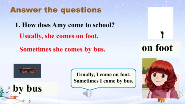 Unit 2 Ways to go to school 单元复习  课件(共40张PPT)