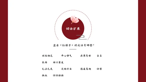 四大名著红楼梦红楼春趣赏析通用PPT模板