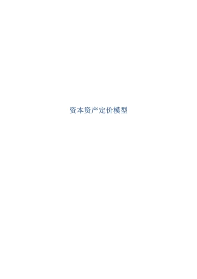 资本资产定价模型.docx