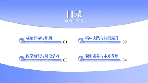 浅蓝色商务风医师规培报告PPT模板
