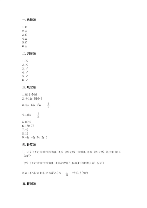 小学六年级下册数学 期末测试卷附完整答案【易错题】